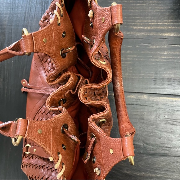 Cole Haan Village Weave Cognac Brown Hobo Bag - Picture 9 of 16